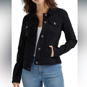 NWT Wrangler Black Denim Jacket